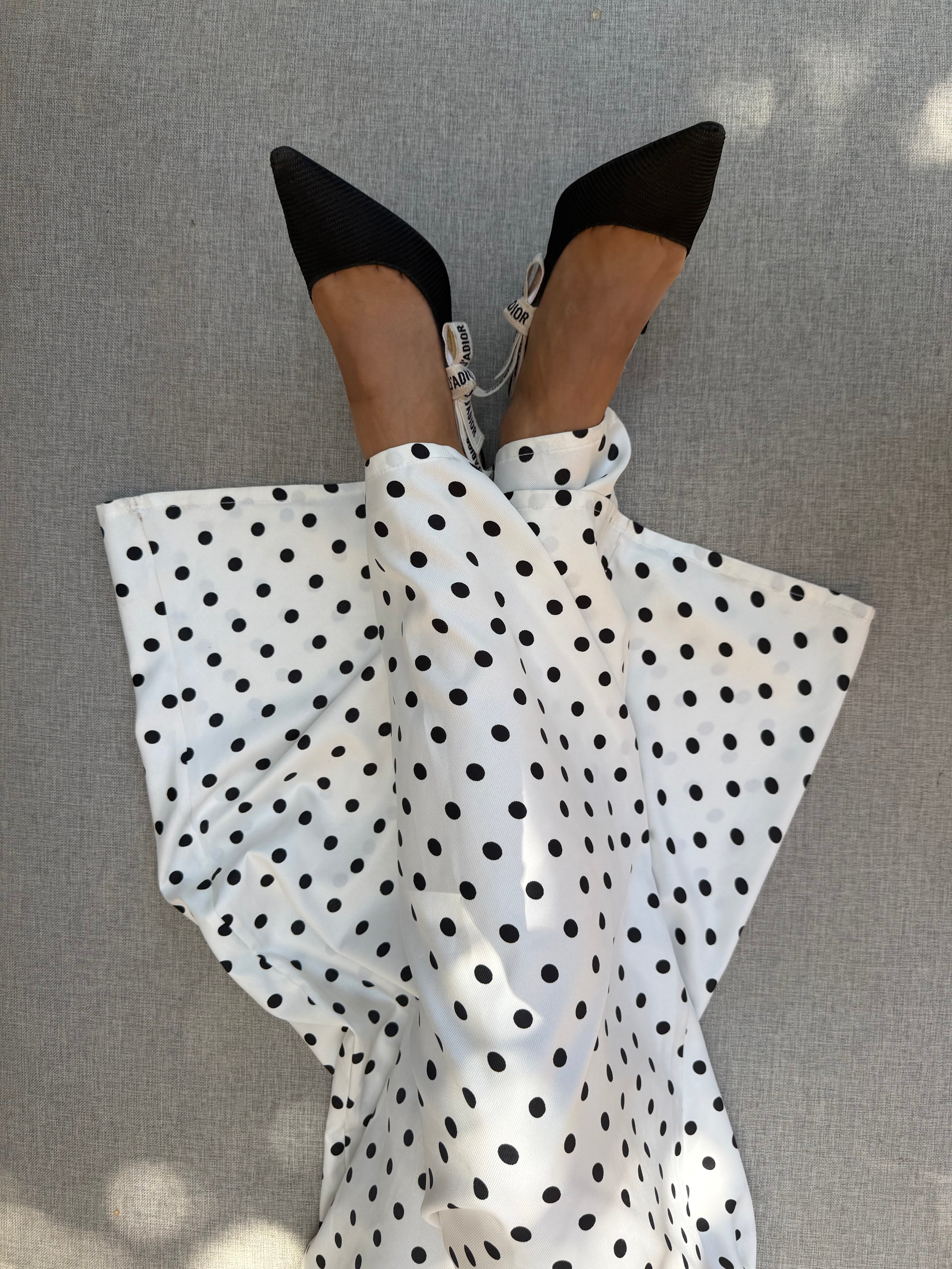 Wide Leg Diva Pants Polka Dots