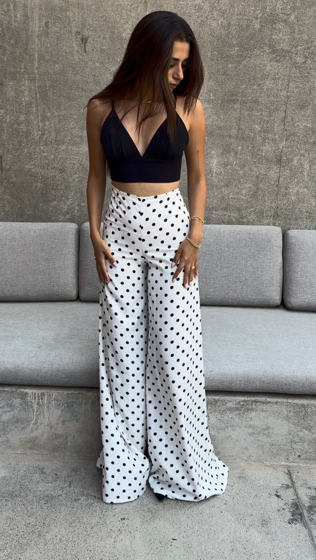 Wide Leg Diva Pants Polka Dots